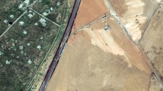 صور التقطتها أقمار صناعية تظهر بناء مصر منطقة عازلة عند الحدود مع غزة