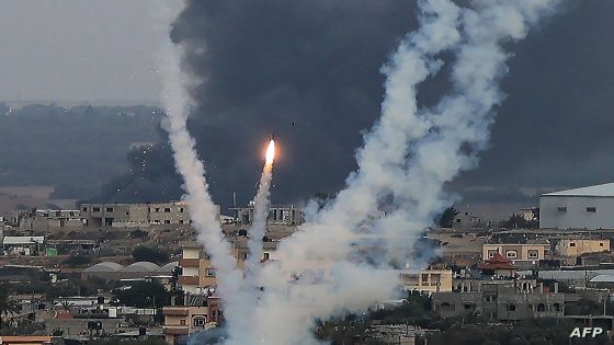 Palestinian militants fire rockets towards Israel from Rafah, southern Gaza Strip, on October 11, 2023. Israel on October 11 kept up its bombardment of Hamas targets in the Gaza Strip, as Prime Minister Benjamin Netanyahu and a political rival announced an emergency government for the duration of the conflict that has already killed thousands. (Photo by SAID KHATIB / AFP)