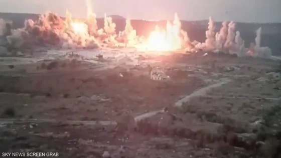 الجيش الإسرائيلي ينسف قرية لبنانية في لحظة