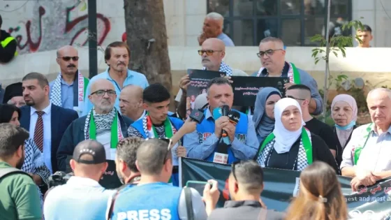 وقفة في رام الله لمرور عام على حرب الإبادة في غزة