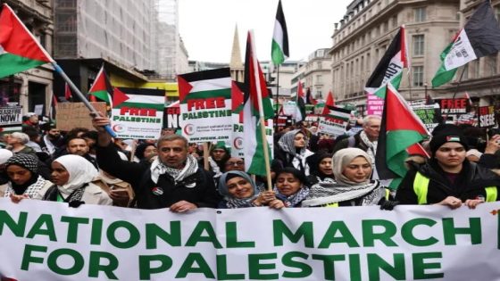 مسيرة حاشدة في بريمن الألمانية تنديدا بالعدوان الإسرائيلي على غزة