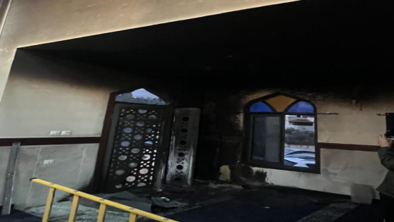 احراق مسجد مردا