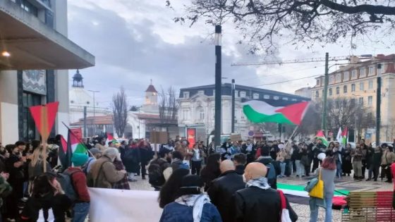 مظاهرة حاشدة في لشبونة تنديدا بالعدوان على غزة