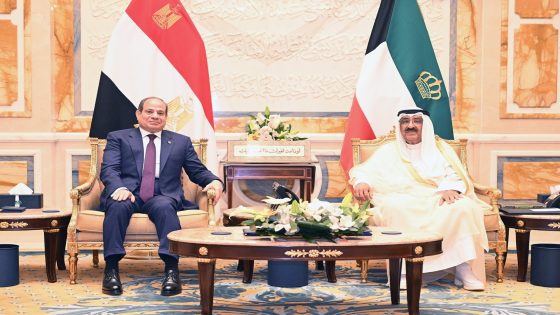السيسي وولي عهد الكويت يؤكدان رفض تهجير الفلسطينيين من أرضهم