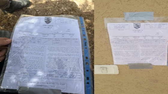 سلفيت.. الاحتلال يسلم 9 إخطارات بوقف العمل والبناء