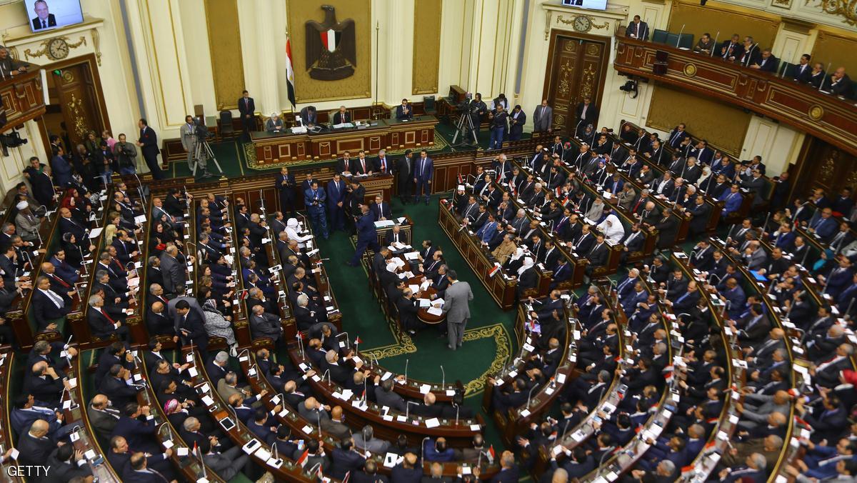 A general view taken on January 10, 2016 shows members of Egypt's new parliament meeting during their inaugural session in the capital Cairo. / AFP / STR (Photo credit should read STR/AFP/Getty Images)