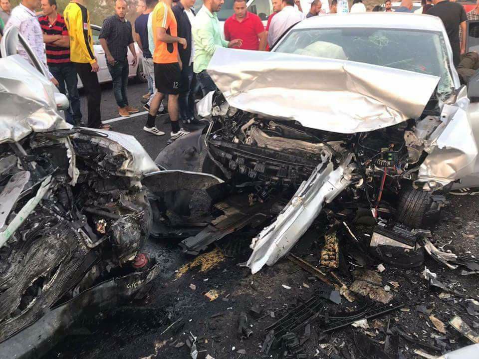 (محدث) مصرع مواطنة واصابة 8 آخرين في حادث جنوب نابلس