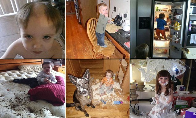 PARENTS POST THEIR "HOME ALONE DISASTERS" WHEN KIDS ARE LEFT UNATTENDED ON THE INTERNET.