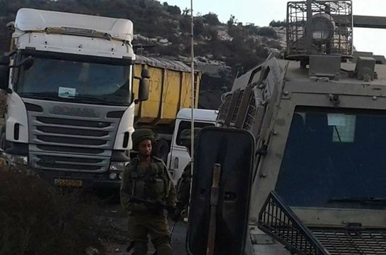 الاحتلال يصادر شاحنة محملة بالفحم في يعبد