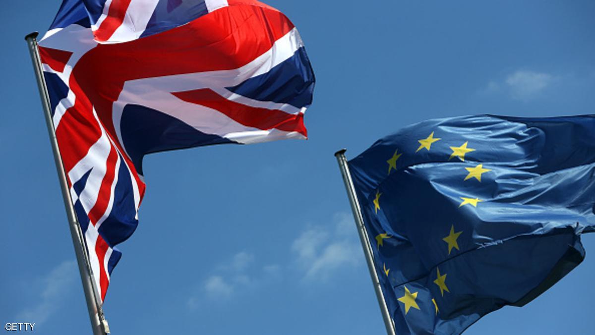 BERLIN, GERMANY - JULY 20: A British Union Jack (L) and European Union flag fly as Theresa May, Prime Minister of the United Kingdom, visits German Chancellor Angela Merkel (CDU) on July 20, 2016 in Berlin, Germany. The two leaders discussed their upcoming cooperation together as well as the United Kingdom's withdrawing of its membership from the European Union, known as Brexit. (Photo by Adam Berry/Getty Images)