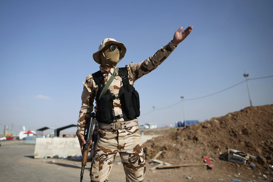 البشمركة تغلق طريق الموصل – أربيل لحين انتهاء استفتاء كردستان
