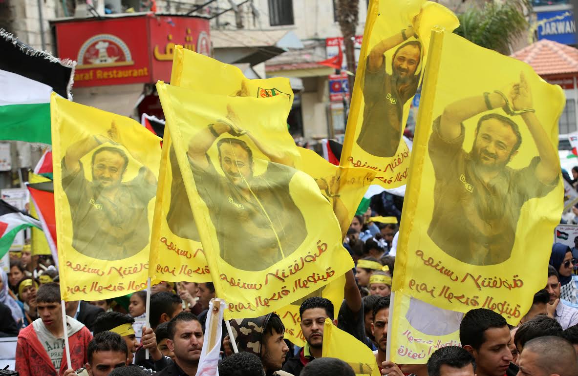 نابلس مسيرة دعم للاسرى المضربين عن الطعام 23-4-2017