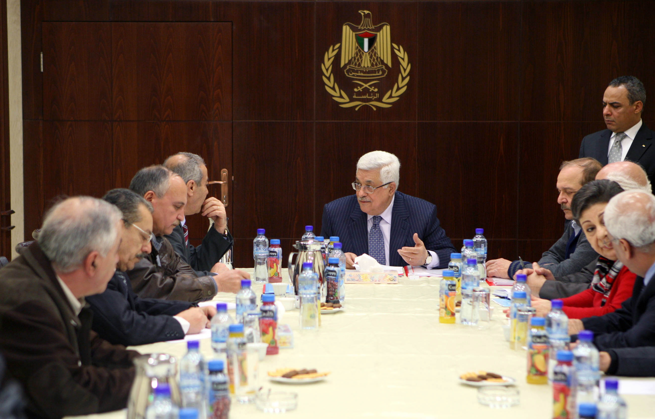 Mr. President Mahmoud Abbas (Abu Mazen) during the meeting of the Executive Committee of the PLO today in Ramallah, 13.12.2010
Photo by: Thaer Ganaim