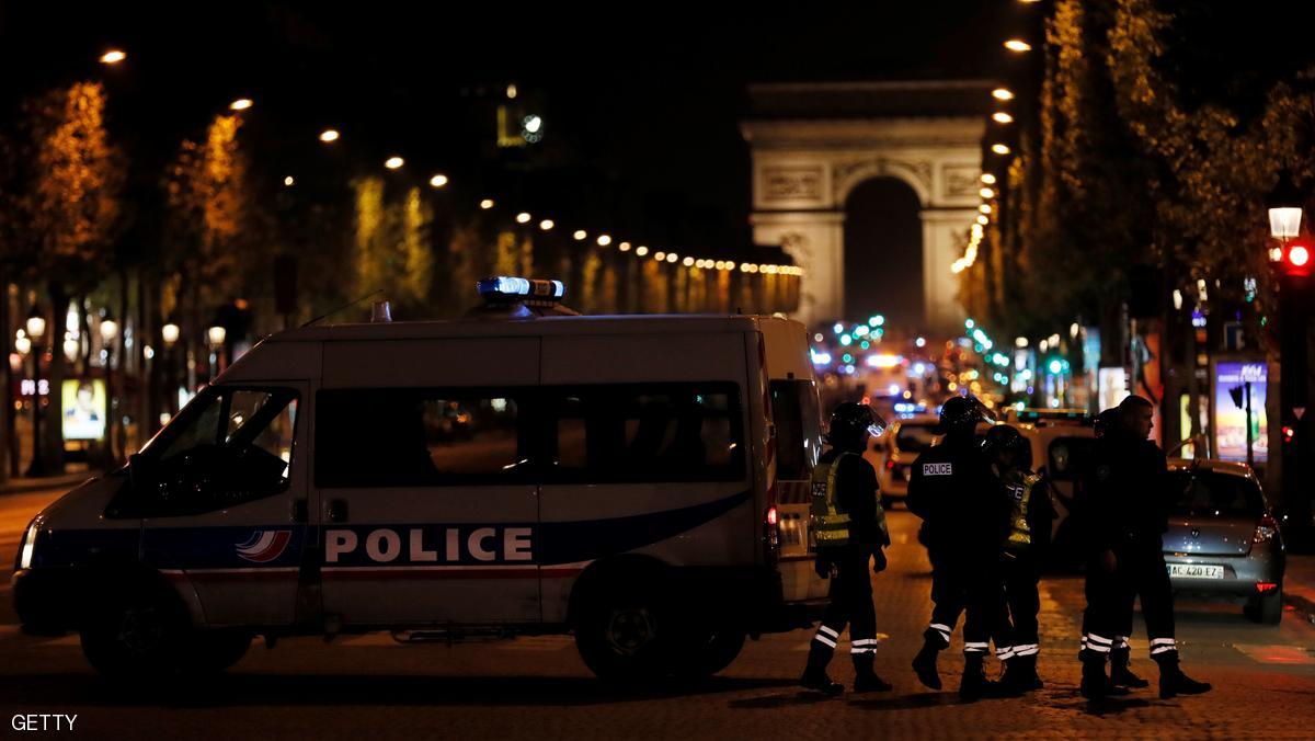 Police officers block the access to the Champs Elysees in Paris after a shooting on April 20, 2017.
One police officer was killed and another wounded today in a shooting on Paris's Champs Elysees, police said just days ahead of France's presidential election. France's interior ministry said the attacker was killed in the incident on the world famous boulevard that is popular with tourists. / AFP PHOTO / THOMAS SAMSON (Photo credit should read THOMAS SAMSON/AFP/Getty Images)