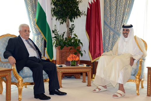 الرئيس يجتمع مع أمير دولة قطر