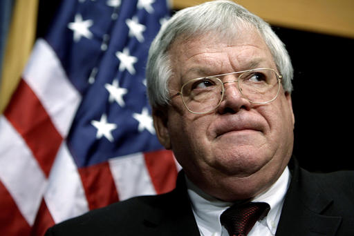 WASHINGTON - JANUARY 17: U.S. Speaker of the House Dennis Hastert (R-IL) attends a press conference about the new legislative agenda during a at the Capitol January 17, 2005 in Washington, DC. Hastert was joined by Rep. David Dreier (R-CA), chairman of the House Rules Committee, to talk about their lobbying reform package, which includeds banning privately-funded travel and eliminating access to the House floor for former members who are registered lobbyists. (Photo by Chip Somodevilla/Getty Images)