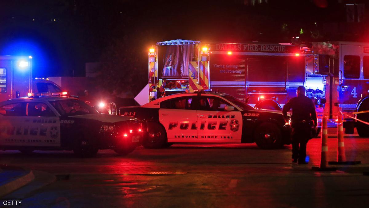 DALLAS, TX - JULY 8: Dallas police work near the scene where eleven Dallas police officers were shot and five have now died on July 8, 2016 in Dallas, Texas. According to reports, shots were fired during a protest being held in downtown Dallas in response to recent fatal shootings of two black men by police - Alton Sterling on July 5, 2016 in Baton Rouge, Louisiana and Philando Castile on July 6, 2016, in Falcon Heights, Minnesota. (Photo by Ron Jenkins/Getty Images)