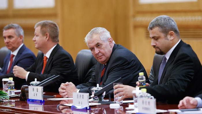 BEIJING, CHINA - SEPTEMBER 04: Czech President Milos Zeman (2nd-R) meets with Chinese President Xi Jinping (not pictured)at The Great Hall Of The People on September 4, 2015 in Beijing, China. Milos Zeman has arrived in China to participate in the commemorative activities of the 70th anniversary of the victory of the Chinese Peoples's War of Resisitance against Japanese aggression and World War II. (Photo by Lintao Zhang/Getty Images)