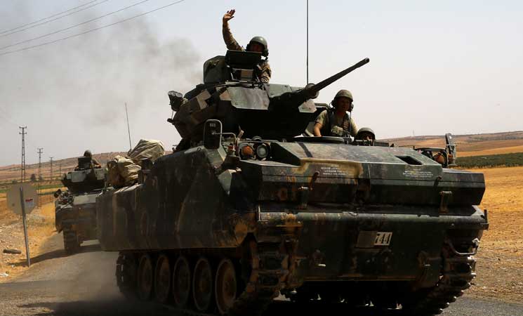 تركيا تعلن قصف 21 “هدفا إرهابيا” في مدينة جرابلس السورية