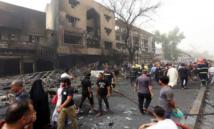 مقتل 7 عراقيين وإصابة 11 في تفجير انتحاري غربي بغداد
