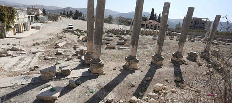 الاحتلال يجري عمليات مسح بالمنطقة الأثرية في سبسطية