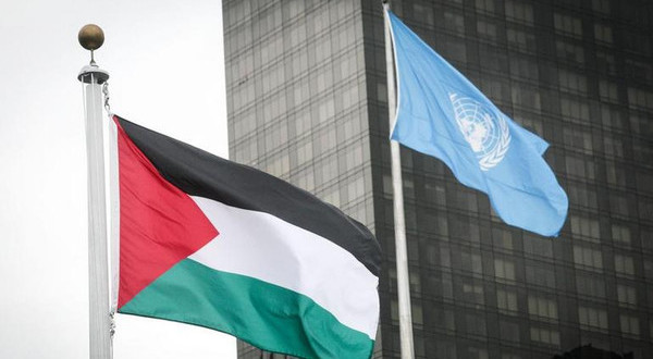 علم فلسطين في-الأمم-المتحدة