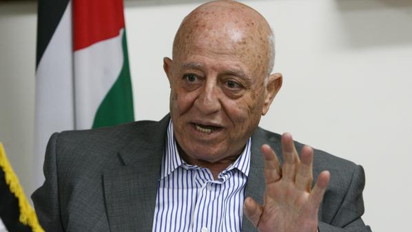 Palestinain chief negotiator Ahmed Qorei speaks during a press conference at his office in the West Bank Jerusalem suburb of Abu Dis on March 15, 2010. The former prime minister and Palestinian Liberation Organization (PLO) member said Jerusalem should be the main point of discussion in any future peace negotiations with Israel. Direct talks between Israel and the Palestinians collapsed after Israel launched a devastating 22-day military offensive at in December 2008 against the Islamist Hamas-run Gaza Strip aimed at halting Palestinian rocket fire. AFP PHOTO/AHMAD GHARABLI (Photo credit should read AHMAD GHARABLI/AFP/Getty Images)