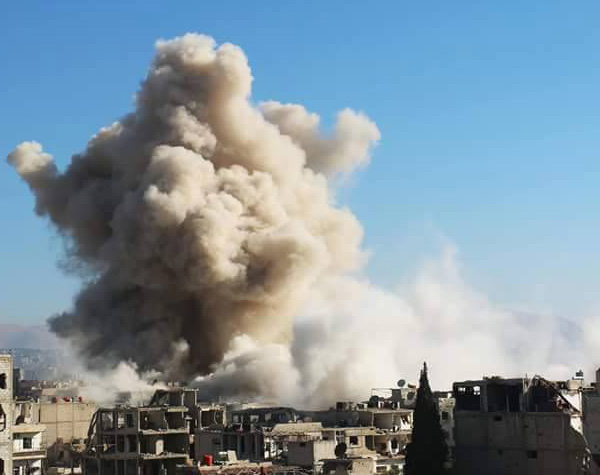 قصف مدفعي وصاروخي مكثف على الغوطة الشرقية